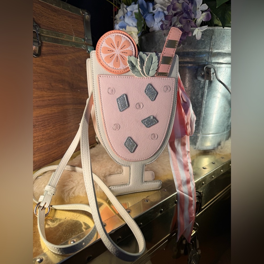 LC Lauren Conrad Pink & Cream Cocktail Crossbody Bag